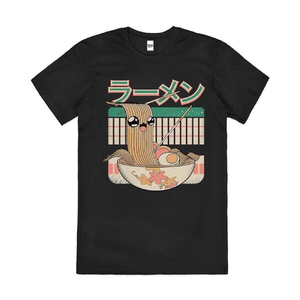 Joy Of Ramen Japanese Noodle Food Foodie Cotton T-Shirt Unisex Tee Black 2XL