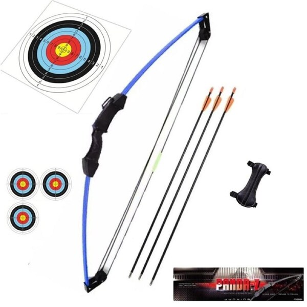 Junxing Archery Youth Compound Bow Set Blue Junior Kids 12 lb Pack Right /Left Hand