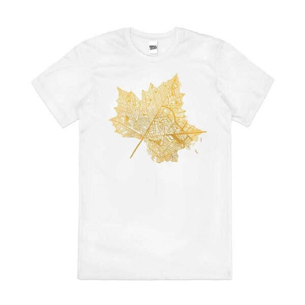 Leaf City Artsy Nature Trees Cute Cool Cotton T-Shir Unisex Tee White 3XL