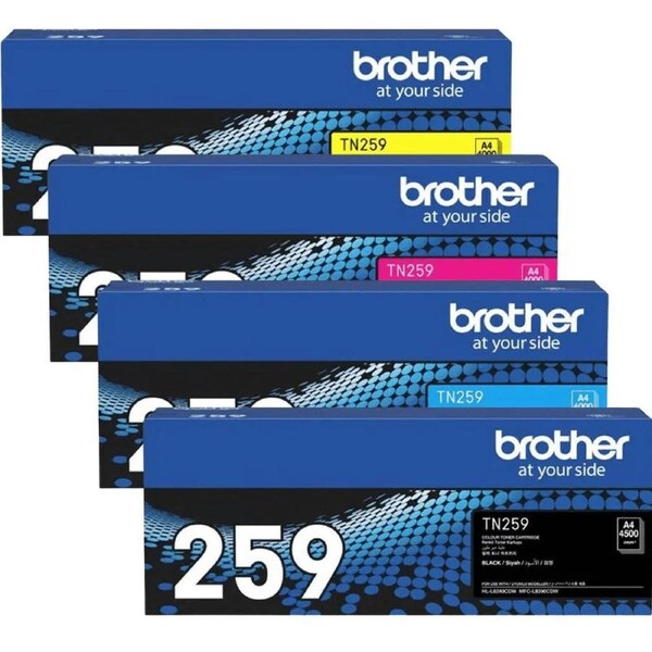 Brother TN259 Ink Toner Cartridge Black/Cyan/Magenta/Yellow Set TN-259