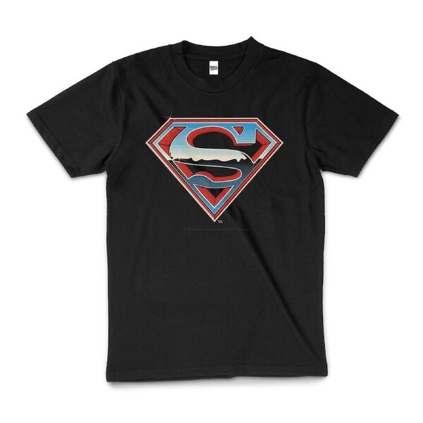 DC Comics Superman Logo 70s 80s Man Of Steel T-Shirt Unisex Tee Black M