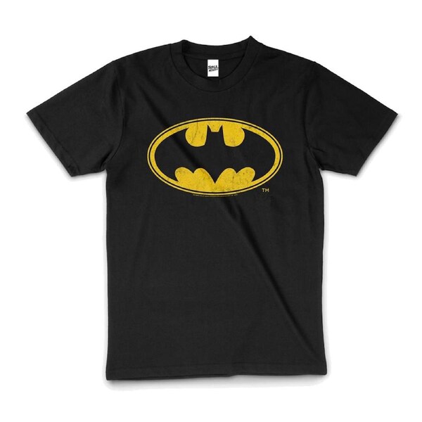 Batman Classic Logo Dark Knight DC Comic Cotton T-Shirt Unisex Tee Black S