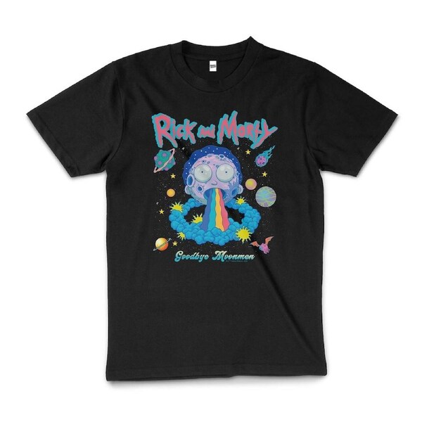Rick And Morty Goodbye Moonmen Cartoon Cotton T-Shirt Unisex Tee Black 2XL