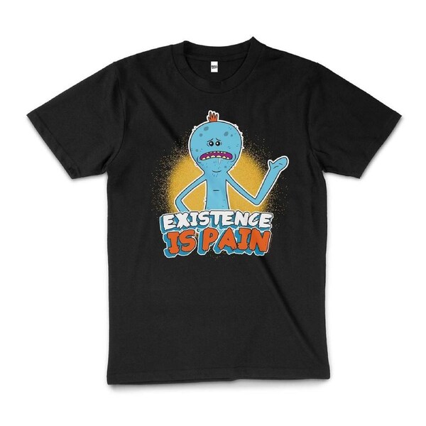 Rick And Morty Mr Meeseeks Existence Is Pain T-Shirt Unisex Tee Black M