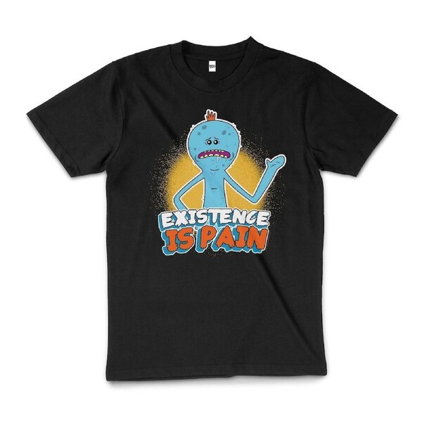 Rick And Morty Mr Meeseeks Existence Is Pain T-Shirt Unisex Tee Black L