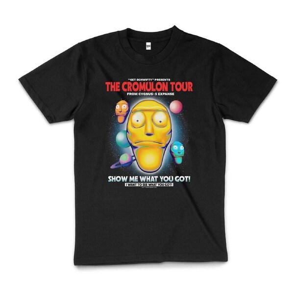 Rick And Morty Get Schwifty Cromulon Tour Cotton T-Shirt Unisex Tee Black 4XL