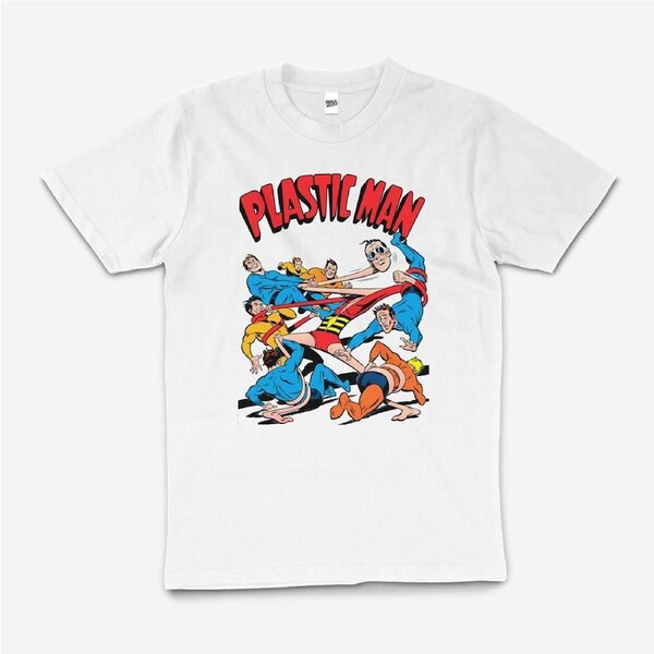 DC Comic Books Plastic Man Superhero Cotton T-Shirt Unisex Tee White 3XL