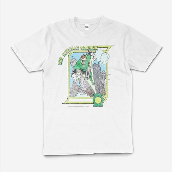Green Lantern The Emerald Warrior DC Cotton T-Shirt Unisex Tee White L