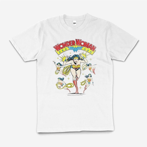 DC Comics Wonder Woman Superhero Geek Classic Nerd T-Shirt Tee White M