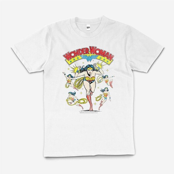 DC Comics Wonder Woman Superhero Geek Classic Nerd T-Shirt Tee White XL