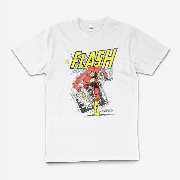 DC Comics The Flash Superhero Geek Nerd Villain T-Shirt Unisex Tee White XL