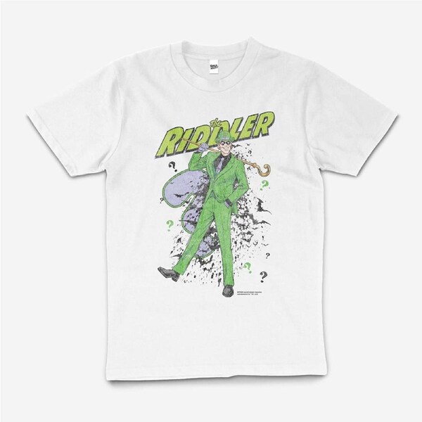 The Riddler Classic Superhero Villain Geek Nerd T-Shirt Unisex Tee White 3XL