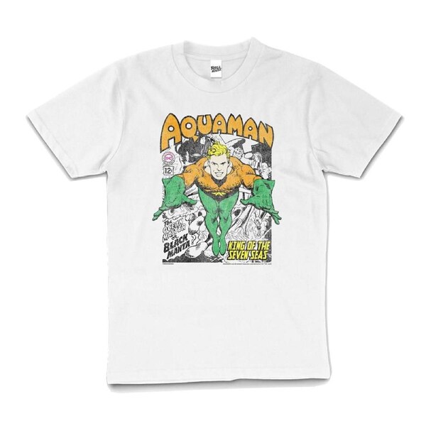 Aquaman&nbsp;King Of The Seven Seas Comic Book Cotton T-Shirt Unisex Tee White 2XL