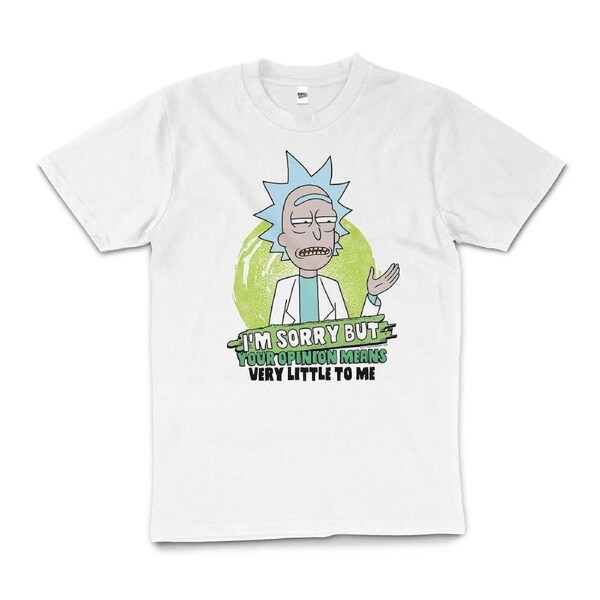 Rick And Morty Your Opinion Means Very Little To Me T-Shirt Unisex Tee White XL