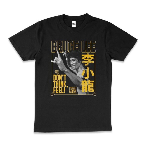 Bruce Lee Don't Think Feel Motivational Cotton T-Shirt Unisex Tee Black 4XL