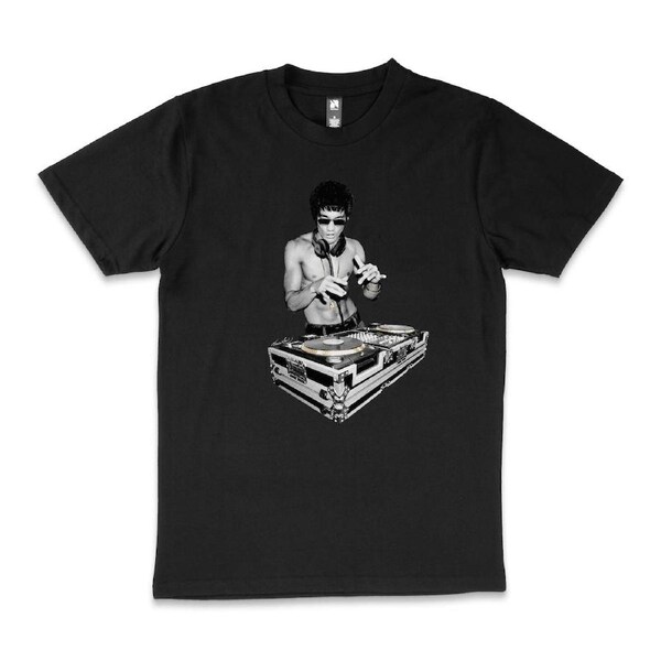 DJ Bruce Lee Movie Wing Chung Karate Cotton T-Shirt Unisex Tee Black L