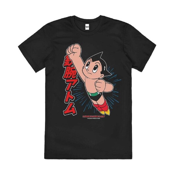 Astro Boy Japanese Anime Comic Superhero Cotton T-Shirt Unisex Tee Black M