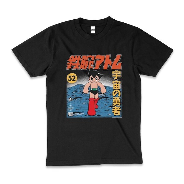 Astro Boy Moon Manga Anime Superhero Cotton T-Shirt Unisex Tee Black S