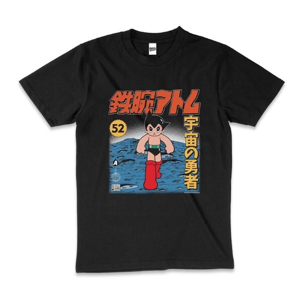 Astro Boy Moon Manga Anime Superhero Cotton T-Shirt Unisex Tee Black 3XL