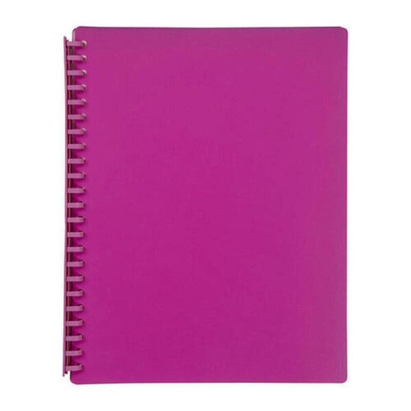 Marbig Refillable Display Book 20 Pocket Pink
