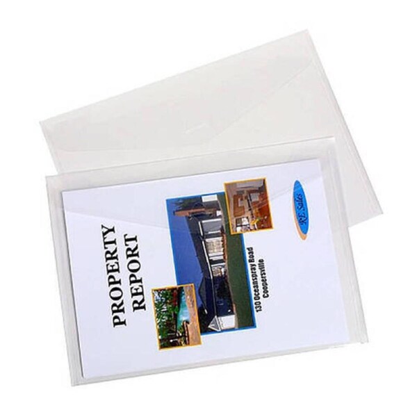 Marbig Document Wallet A4 Clear Pk 4