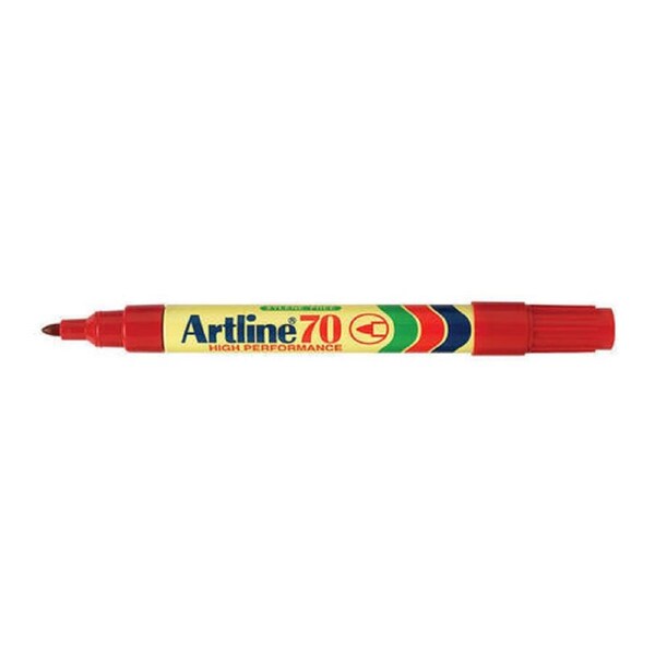 Artline 70 Permanent Marker 1.5mm Bullet Red Bx12