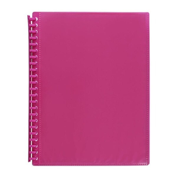 Marbig Clearview Refillable D/Book 20Poc Trans Pnk