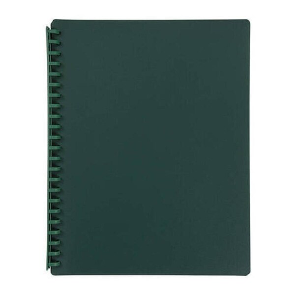 Marbig Refillable Display Book 20 Pocket Dark Grn