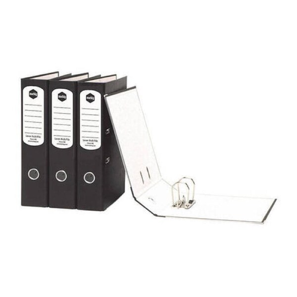 Marbig Lever Arch File Foolscap Black