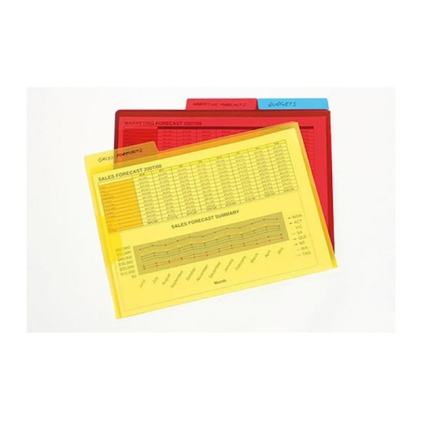 Marbig Letter File A4 Secure Flap And Tab Pk3