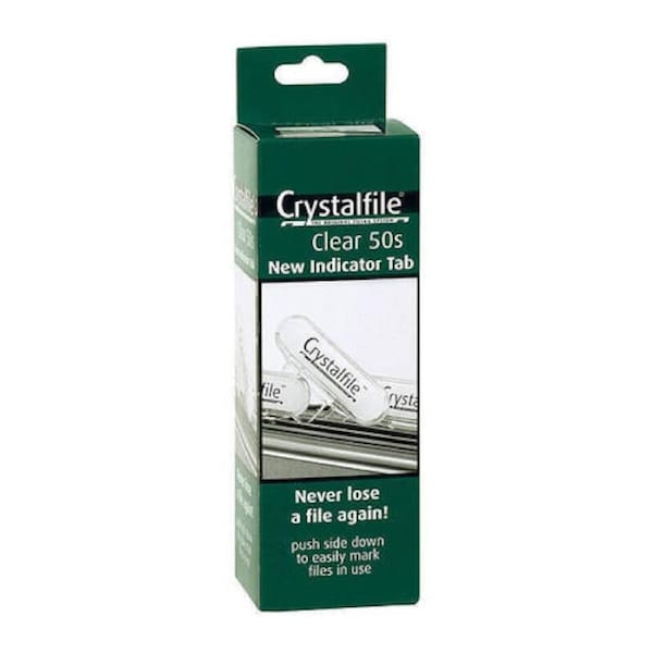 Crystalfile Clear Tabs Pk50