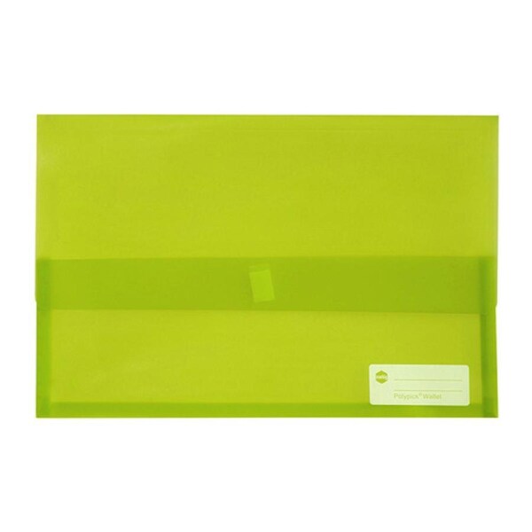 Marbig Polypick Foolscap Document Wallet Lime