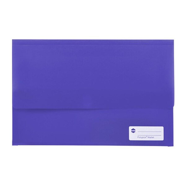 Marbig Polypick Foolscap Document Wallet Purple