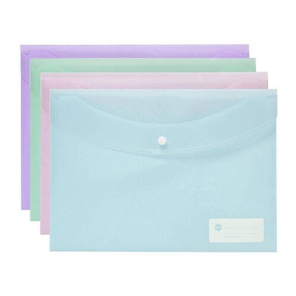 Marbig Doculope Document Wallet A4 Pastel Assorted