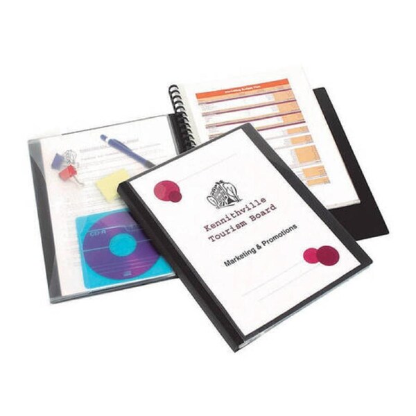 Marbig Pro Refillable D/Book 20 Poc W/Wallet Blk