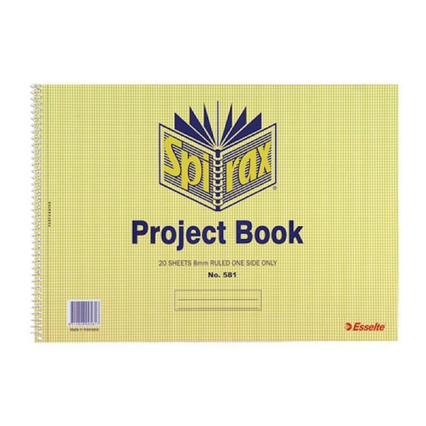 Spirax 581 Project Book 252X360 20 Leaf/40 Pg Pk10