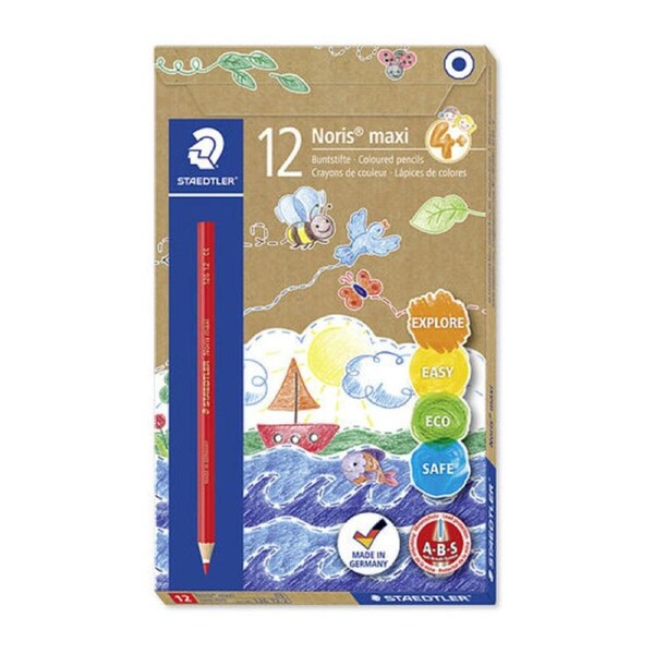 Staedtler Noris Club MAXI Learner Colour Pencil - 12 Pack - Red