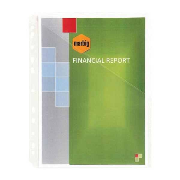 Marbig Sheet Protectors H/Weight A4 Easy Acc Pk10