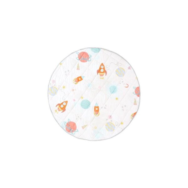 Linen House Kids Space Discovery Playmat Round 120cm Soft Floor Mat/Rug