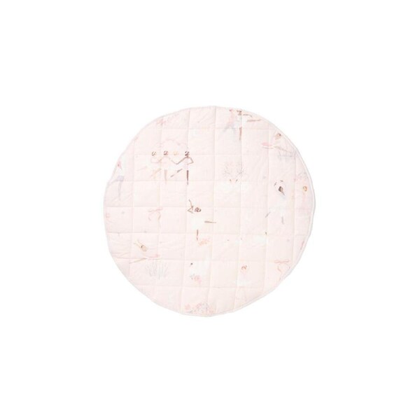 Linen House Kids 120cm Cotton Swan Lake Play Baby/Toddler Mat Round Pink