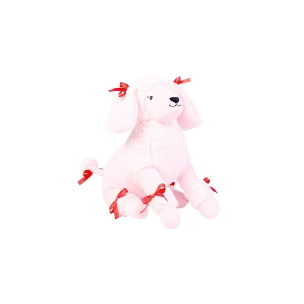 Linen House Kids 19x33cm Paris Poodle Novelty Soft Cushion Home/Room Decor Pink