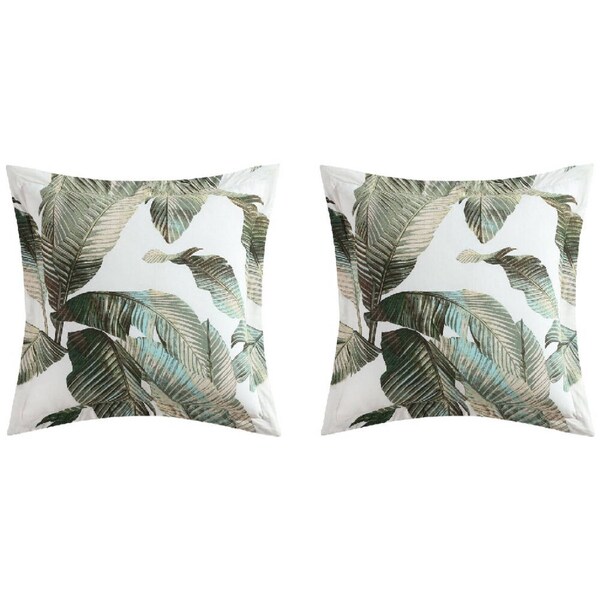 2PK Tommy Bahama 40x40cm Fiesta Palms Cushion Throw Pillow Decor Square Green