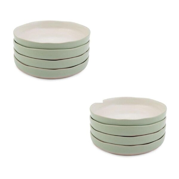 2x 4pc Jamie Oliver Stoneware Big Love Dishy Bowl Serving Dishware Set 22cm GRN