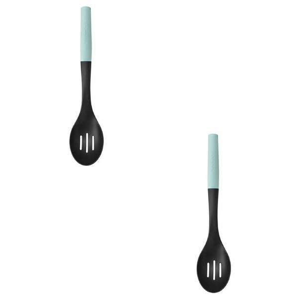 2PK KitchenAid Plastic Soft Grip Slotted Spoon Kitchen Utensils Mineral Water