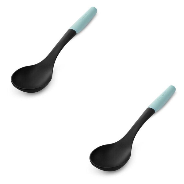 2PK KitchenAid Plastic Soft Grip Basting Spoon Kitchen Utensils Mineral Water