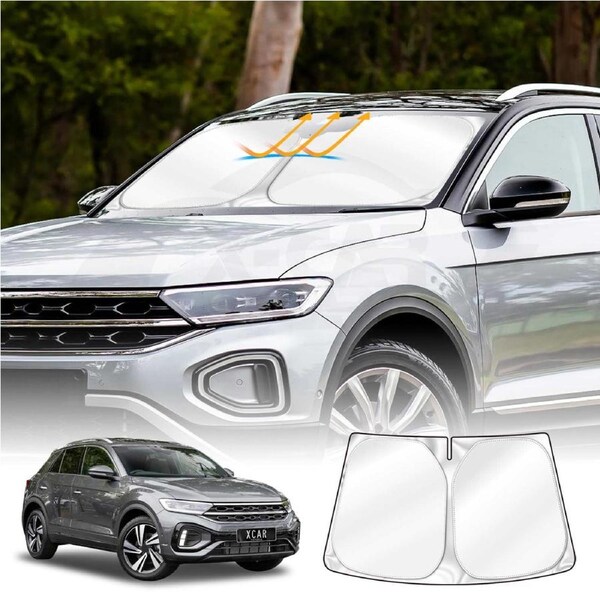 WindScreen Sun Shade for Volkswagen T-Roc 2020-2025 Blocks UV Rays Foldable Custom Wind Screen Sun Visor Protector