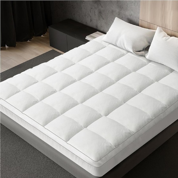 5cm 1000GSM DreamZ Pillowtop Mattress Topper Protector - Queen