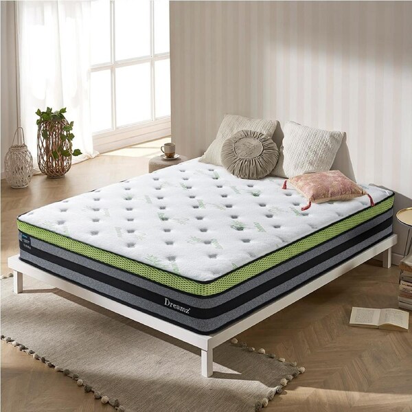 30cm Single Pocket Spring Mattress 7-Zone Cooling Euro Top