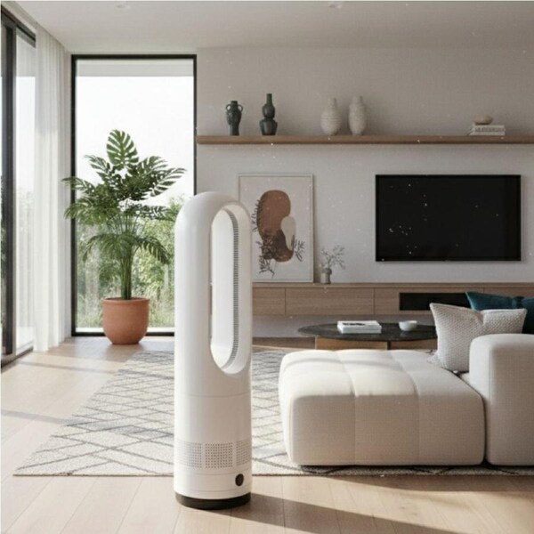 Spector Bladeless Fan 2 In 1 Oscillating Cooler & Heater Fans Remote Control