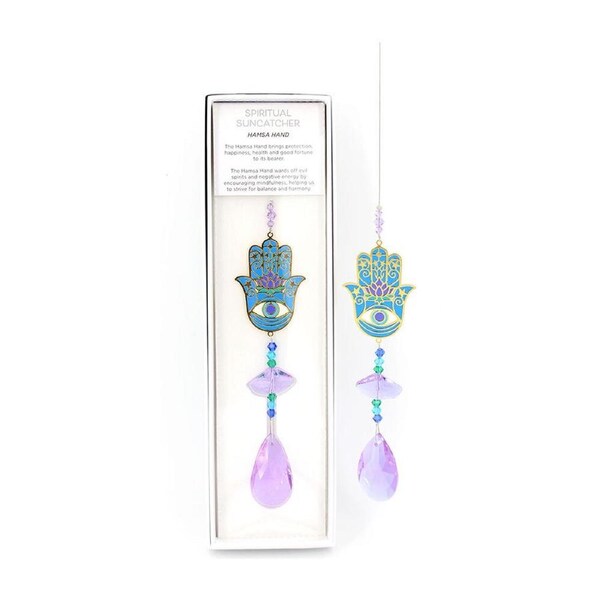 Gibson Gifts Spiritual Suncatcher Hamsa Hand Hanging Display Home/Room Decor